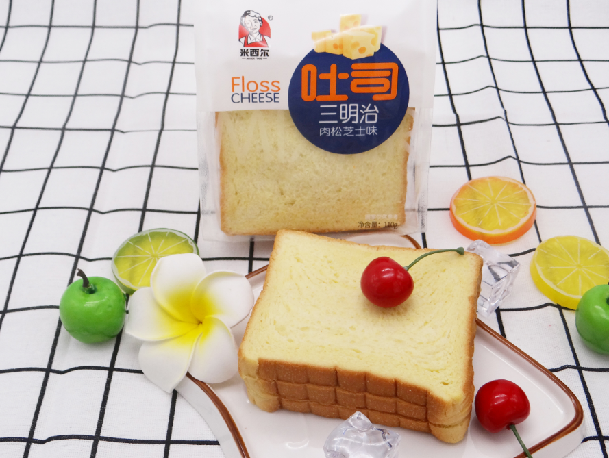 110g三明��d��司夹心面包（肉松芝士呻I��